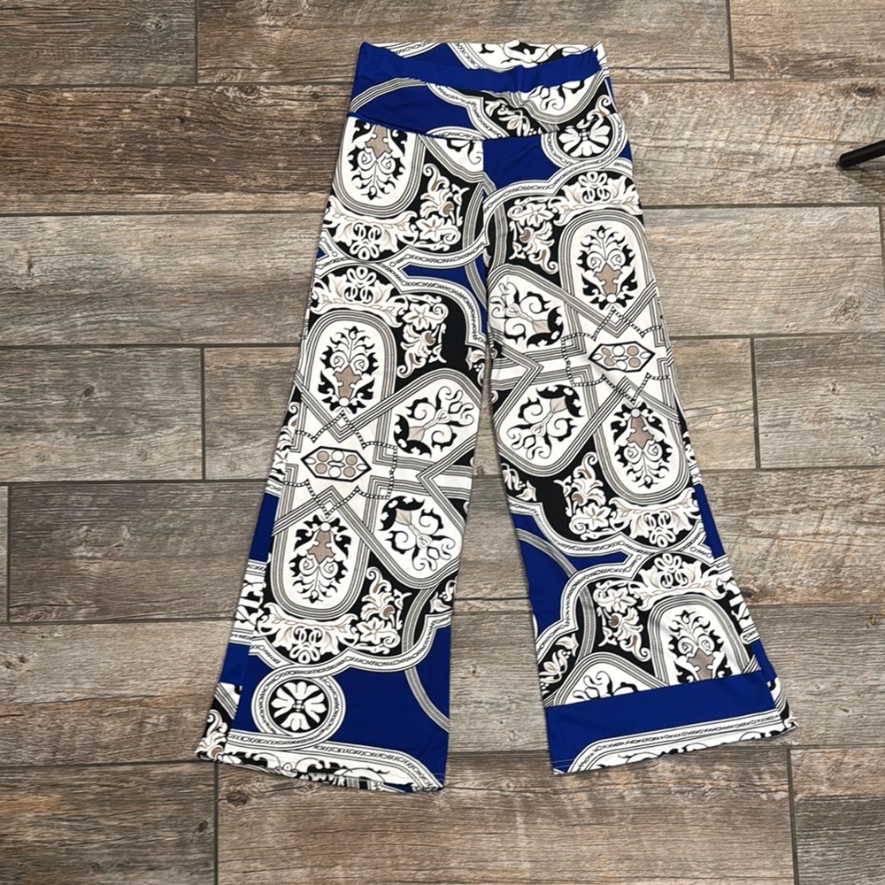 Kids Blue and Black Patterned Bottoms